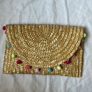 Rainbow Straw Beach Clutch from Versona